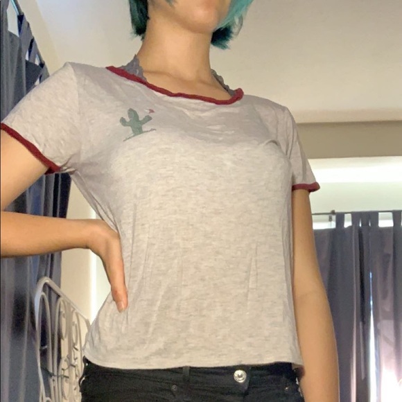 Cotton T-shirt with Cactus and moon design - Picture 4 of 5